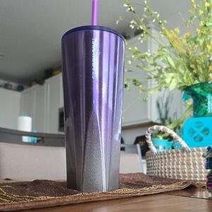 Starbucks 2023 Lilac Silver Ombre Geometric 24oz